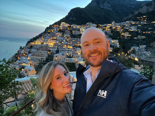 Michaela and Husband taking a photo