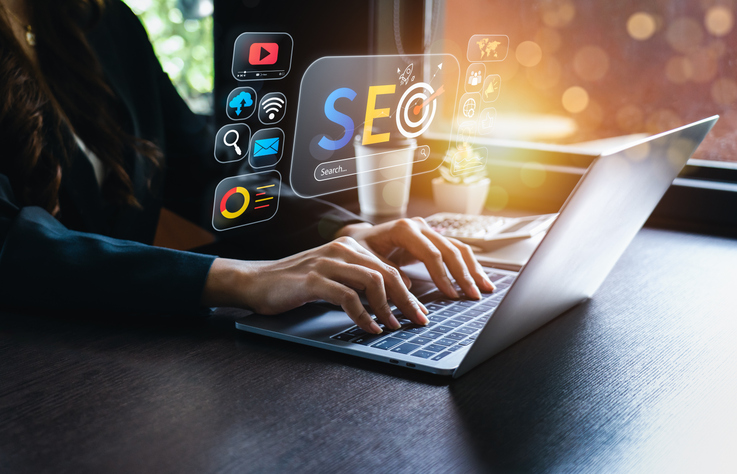 Person utilizing seo on their website